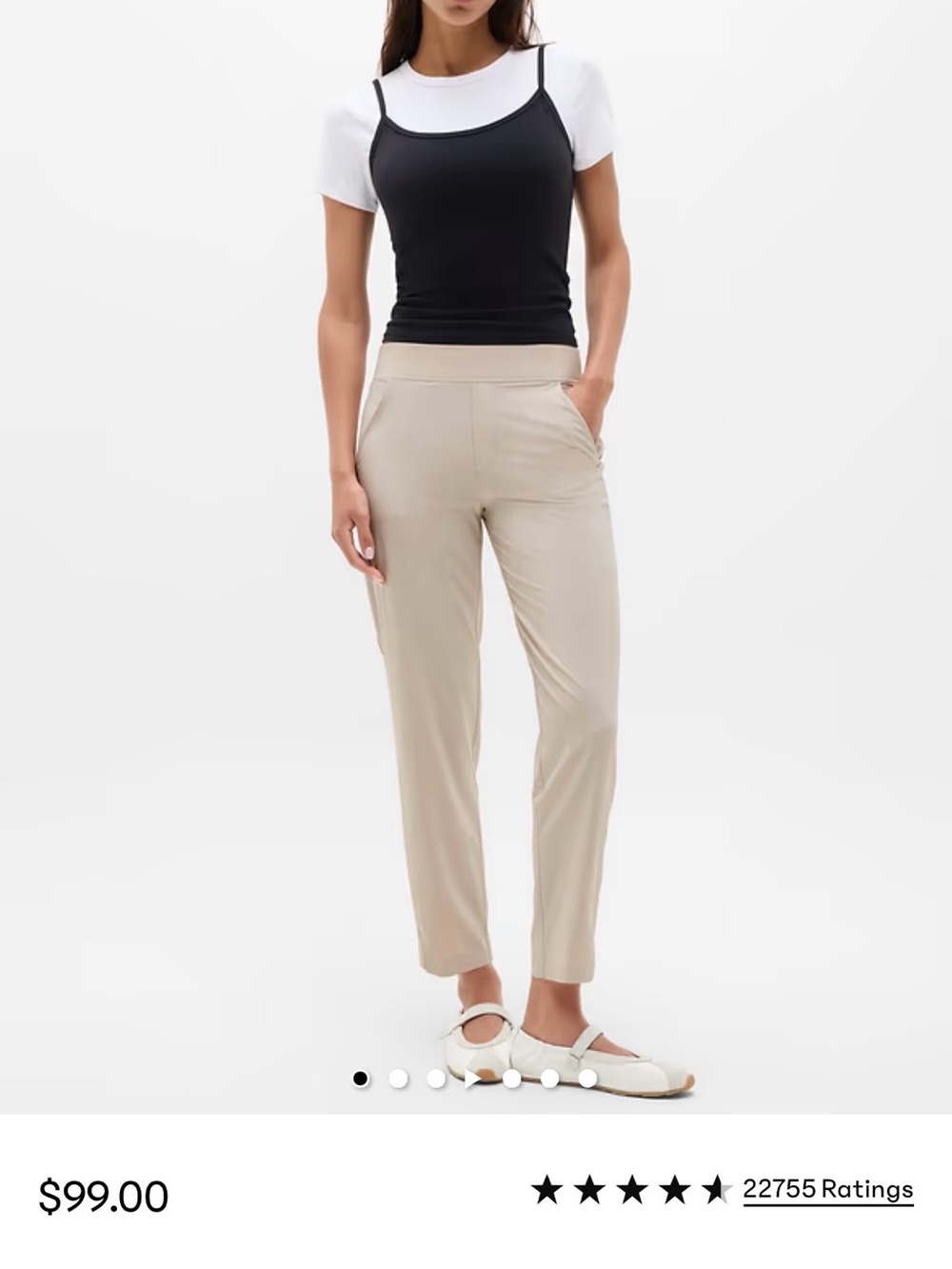 Athleta Brooklyn Ankle Pant in White Size 4
